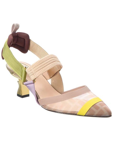 fendi mesh slingback|fendi slingback shoes.